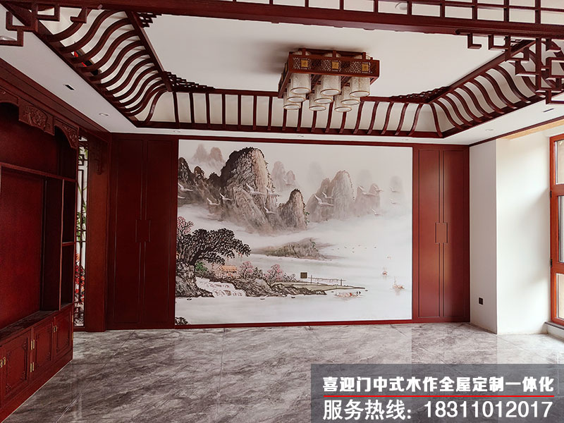 1633859895460024.jpg 喜迎門別墅客廳中式裝修全屋定制效果圖